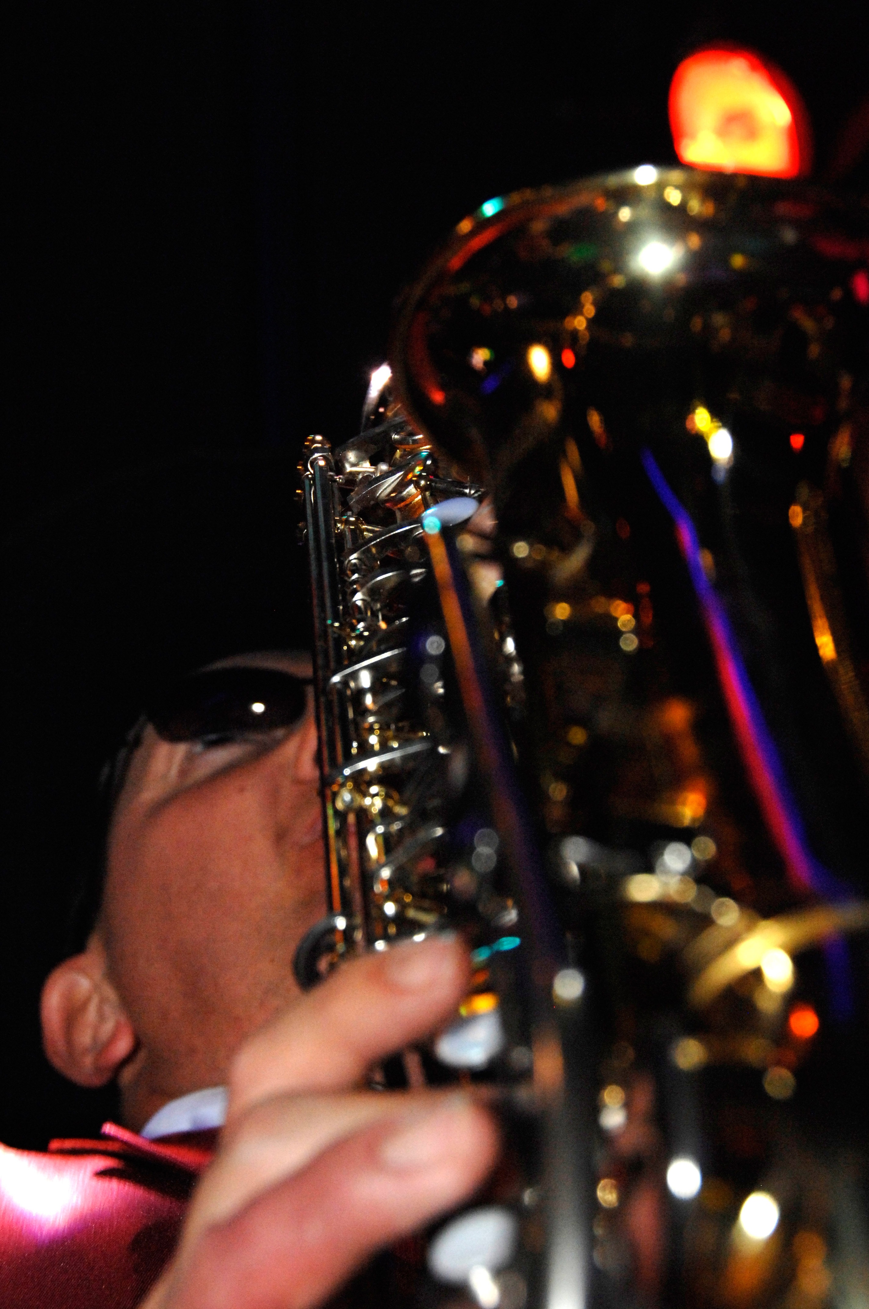 Saxophonist auf der Buehne, Detail