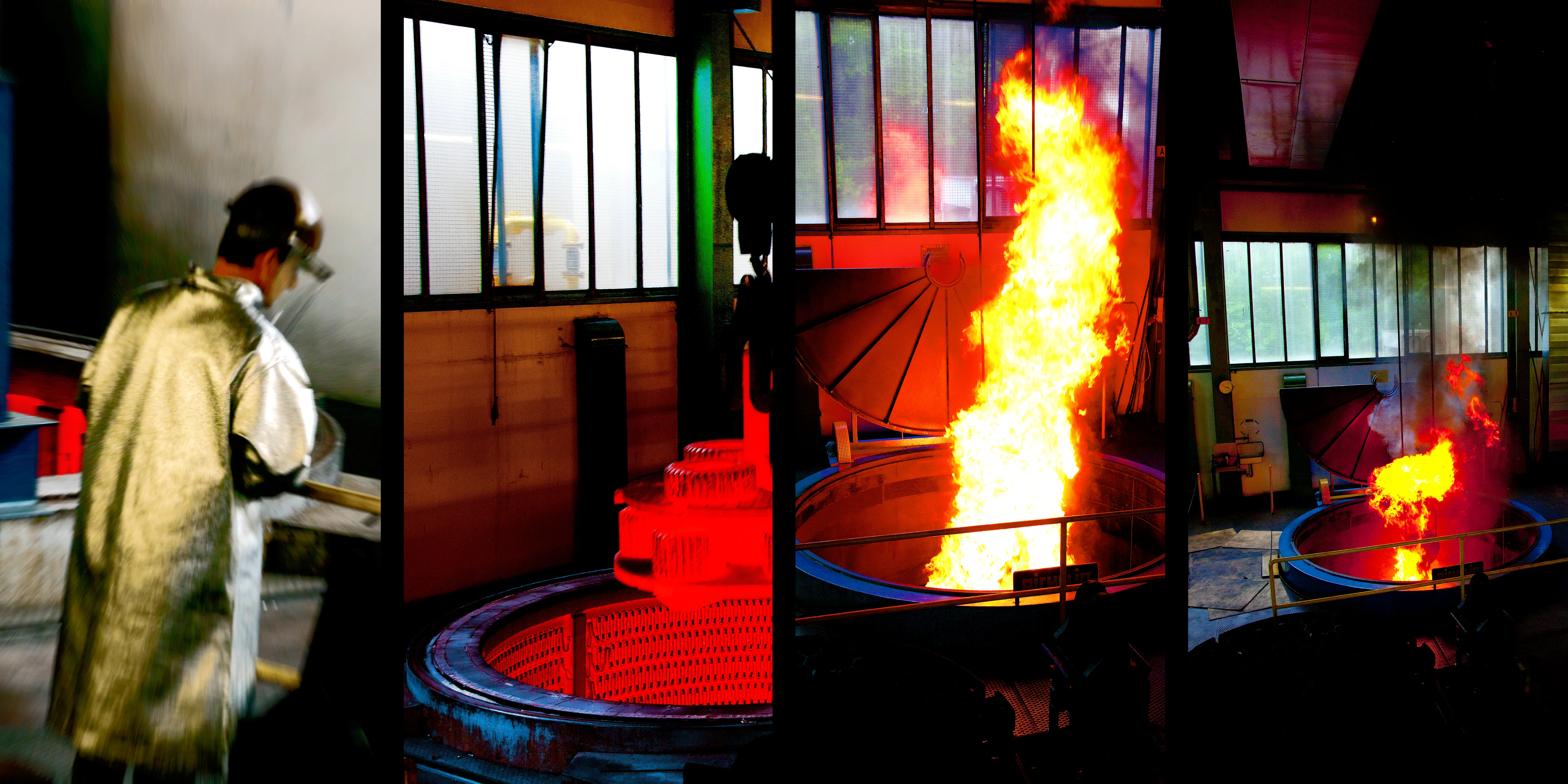 Giesserei mit Feuer